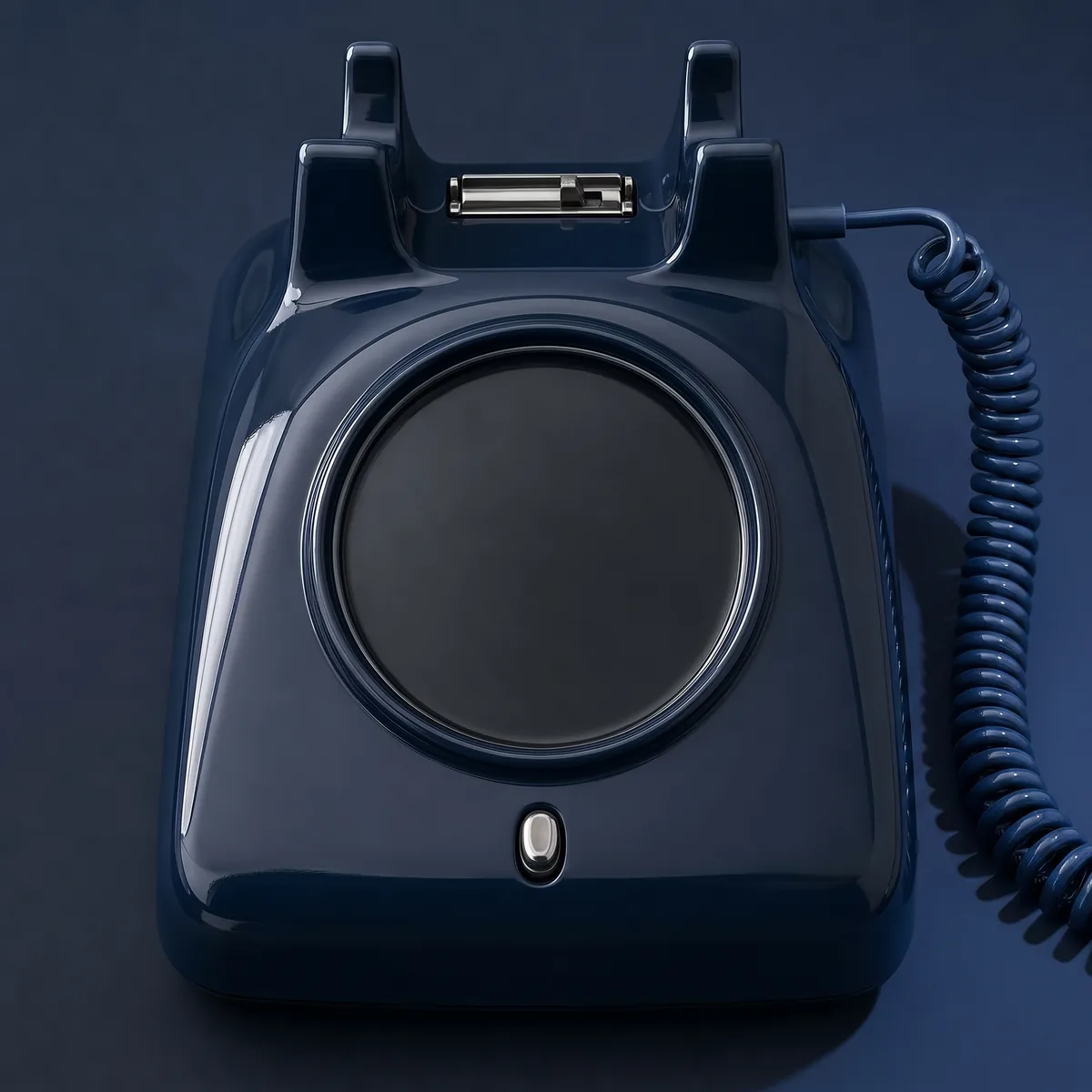 Deep navy vintage rotary telephone